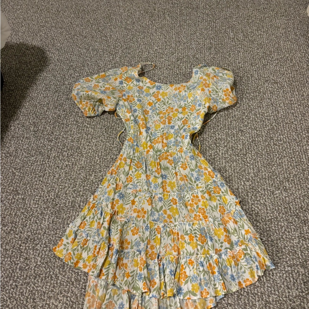 Floral Puff Sleeve Mini Dress